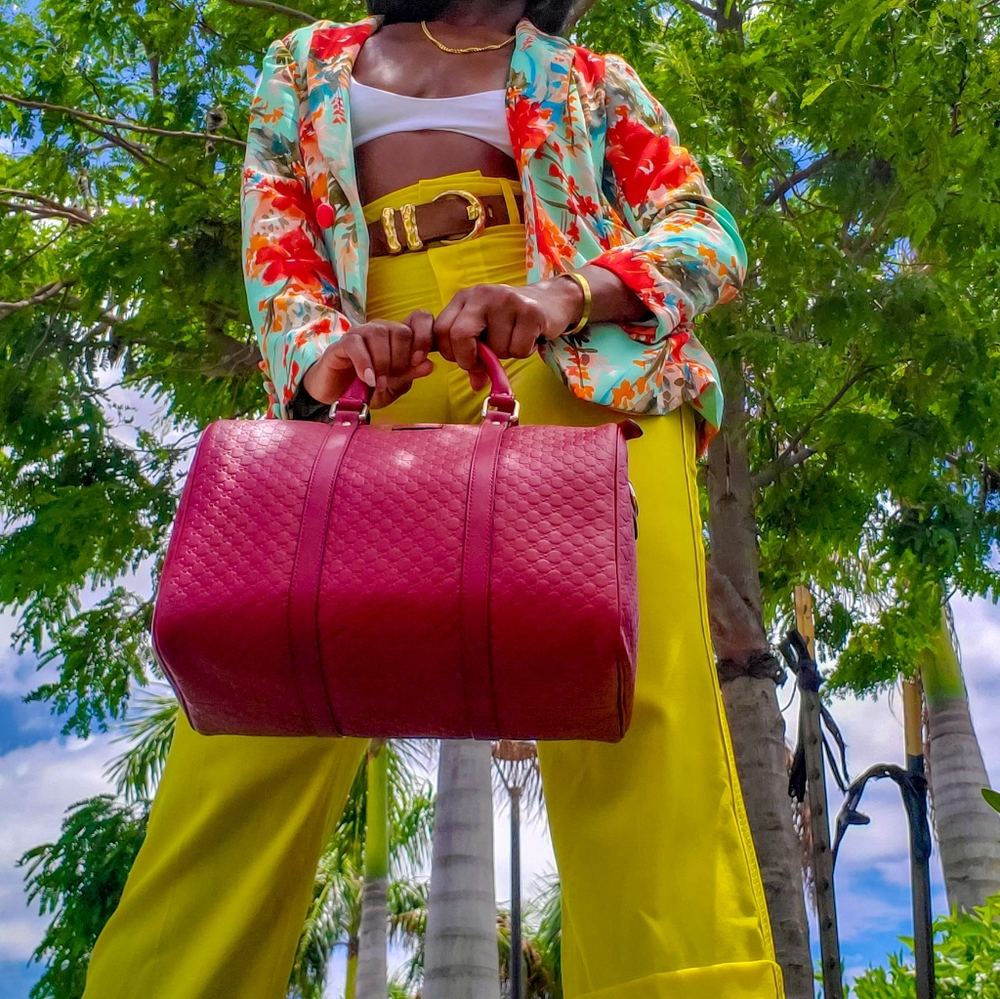 Gucci Guccissima Leather Boston Bag
